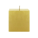 Mega Candles - 3" x 3" Unscented Square Pillar Candle - Gold