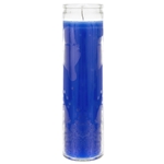 Mega Candles - 2" x 8" Unscented Tall Prayer Container Candle - Blue