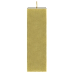 2" x 6" Unscented Square Pillar Candle - Gold