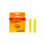 10 pcs 4" Citronella Household Taper Candle - Yellow