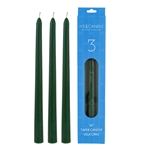 3 pcs 10" Unscented Taper Candle - Green