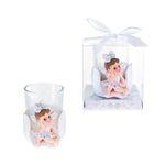 Fairy Poly Resin Candle Set in Gift Box - White