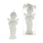 Mega Candles - Angel Standing Reading a Book Candle in Gift Box - White