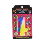 Mega Candles - Tri Color Birthday Numbers Candle - 1