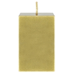 2" x 3" Unscented Square Pillar Candle - Gold