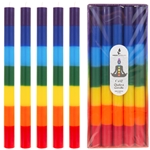 5 pcs 1" x 12" Unscented Round Straight Taper Candle - Asst