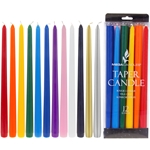 Mega Candles - 12 pcs 12" Unscented Taper Candle - Asst