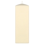 3" x 9" Unscented Dome Top Square Pillar Candle - Ivory