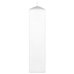 2" x 9" Unscented Dome Top Square Pillar Candle - White