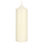2" x 6" Unscented Round Bell Top Pillar Candle - Ivory