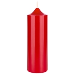 Mega Candles - 2" x 6" Unscented Round Bell Top Pillar Candle - Red
