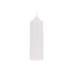 2" x 6" Unscented Round Dome Top Pillar Candle - White