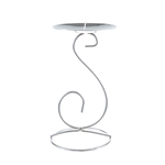 Mega Candles- Metal Candle Holder - Matte Silver