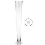 Mega Vases - 5" x 28" Trumpet Glass Vase - Clear