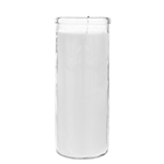 3" x 7.25" Unscented Tall Prayer Container Candle - White