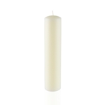 2" x 9" Unscented Round Glazed Pillar Candle - Ivory