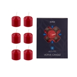 Azure Candles - 12 pcs 10 Hours Unscented Votive Candle - Red