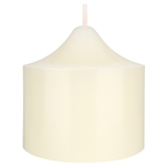 3" x 3" Unscented Round Bell Top Pillar Candle - Ivory