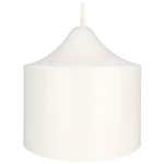 3" x 3" Unscented Round Bell Top Pillar Candle - White