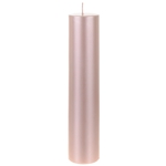 2" x 9" Unscented Round Pillar Candle - Rose Gold