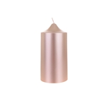 3" x 6" Unscented Round Dome Top Pillar Candle - Rose Gold