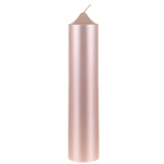 Mega Candles - 2" x 9" Unscented Round Dome Top Pillar Candle - Rose Gold