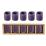 Mega Candles - 5 pcs Ceramic 1/2" Chime / Spell Candle Holder - Dark Purple