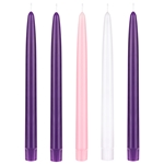5 pcs 10" Unscented Advent Self Fitting Taper Candle - Assorted