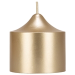 Mega Candles - 3" x 3" Unscented Round Bell Top Pillar Candle - Gold