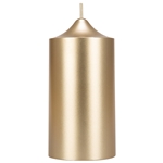 Mega Candles - 3" x 6" Unscented Round Bell Top Pillar Candle - Gold