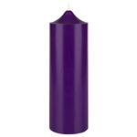 Mega Candles - 3" x 9" Unscented Round Bell Top Pillar Candle - Purple