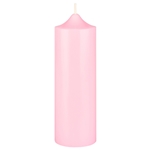 Mega Candles - 2" x 6" Unscented Round Bell Top Pillar Candle - Pink