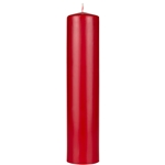 2" x 9" Unscented Domed Top Pillar Candle - Red
