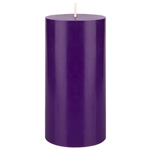 3" x 6" Unscented Round Pillar Candle - Purple