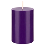 2" x 3" Unscented Round Pillar Candle - Purple