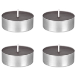 4 pcs Unscented Mega Tea Light Candle in Brown Box - Dark Gray