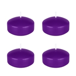 4 pcs 2" Unscented Floating Disc Candle - Purple