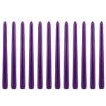 12 pcs 10" Unscented Taper Candle in White Box - Purple