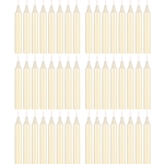 Mega Candles - 48 pcs 5" Unscented Straight Taper Candle in White Box - Ivory