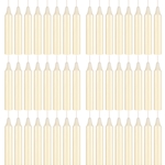 Mega Candles - 48 pcs 4" Unscented Straight Taper Candle in White Box - Ivory