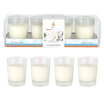 4 pcs Scented Mini Glass Container Candle in Box - Gardenia