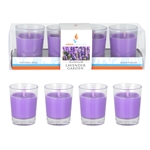4 pcs Scented Mini Glass Container Candle in Box - Lavender Garden
