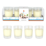 4 pcs Scented Mini Glass Container Candle in Box - Vanilla