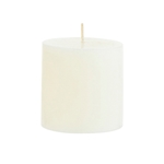 3" x 3" Unscented Round Pillar Candle - Ivory