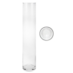 Mega Vases - 4" x 20" Cylinder Glass Vase - Clear