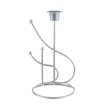 Mega Candles - Taper Metal Candle Holder - Polished Silver