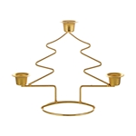 Mega Candles - Xmas Tree Taper Metal Candle Holder - Gold