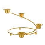 Mega Candles - Staircase Taper Metal Candle Holder - Gold