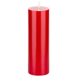 2" x 6" Unscented Round Pillar Candle - Red