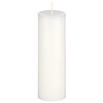 2" x 6" Unscented Round Pillar Candle - White